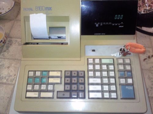 Royal 8160 nx cash register, keys, link to free download manual, money safe for sale