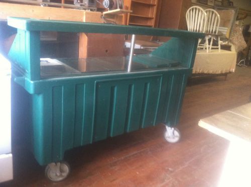 ~ USED ~ CAMBRO CAMCRUISER® 55&#034; 3-WELL VENDING CART - GRANITE GREEN - CVC72192