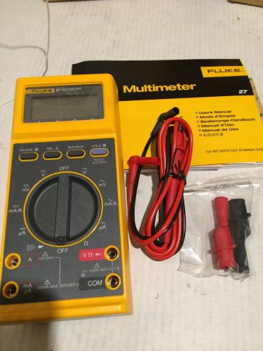 Fluke 27 multimeter volts amps electrical meter tester for sale