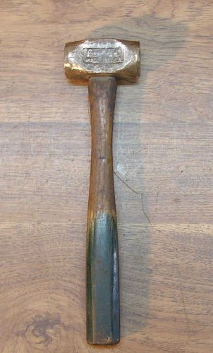 Vintage proto 1430 copper head non-spark hammer,1lb.12.10oz.,1-1/4&#034; square faces for sale