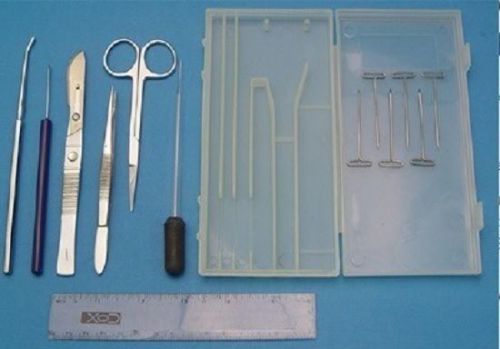 Precision dissection kit in hard case w/t-pins-great for students! for sale