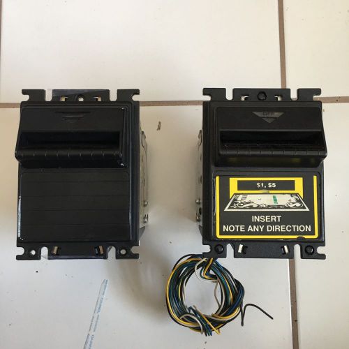 Two (2) cash code us bill acceptors--needs repair-1 simplex &amp; 1 amazing plus for sale