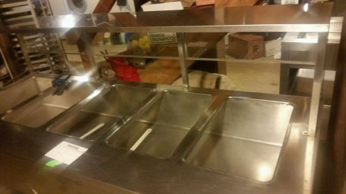 Buffet table w/sneeze guard Model STE-E2 Bayonne Stainless Steel HotSteam 5well