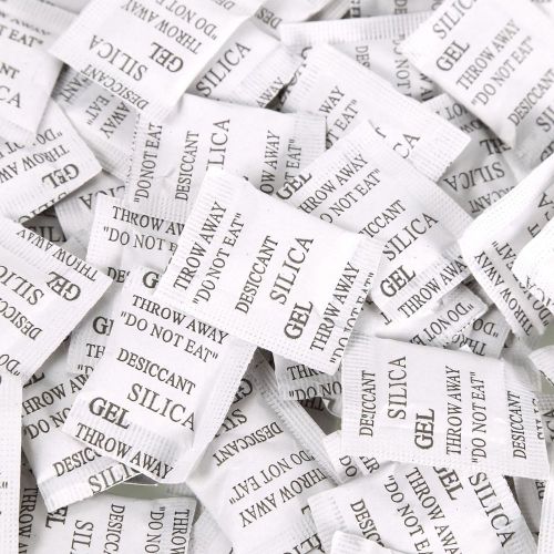 100 Bags 1g /bag Silica Gel Non-Toxic Desiccant Moisture Absorber Dehumidifier -