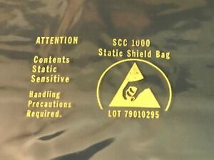 Lot of 10 3M SCC 1000 Static Shield Bags Transparent, 8 inch x 10 inch