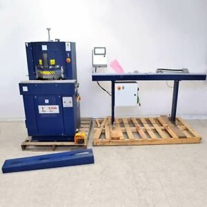 Alfamacchine T350 Double Mitre Saw+AutoGauge 90&#034; Measuring Extension Table AS-IS