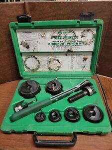 Greenlee 7238SB Slug Buster Knockout Punch Set  1/2&#034;-2&#034;  Ratcheting Box End Wre