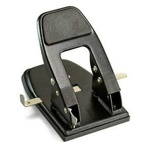 Heavy Duty 2-Hole Punch, Padded Handle, Black, 50-Sheet Capacity (90082),