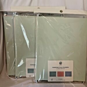 Lot of 3 U Brands 6-Count Paper Hanging File Folders Pastel Pink Blue Green