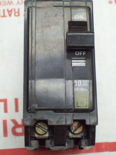 SQUARE D QO235 BREAKER 2 POLE/ 35 AMP / 120/240 VAC USED