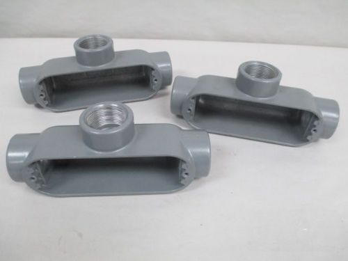 Lot 3 new killark ot-4 conduit body aluminum 1-1/4in d218836 for sale