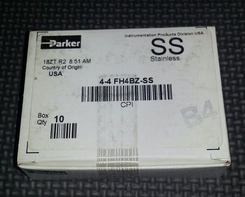 PARKER CPI THERMOCOUPLE CONNECTOR PART NO. 4-4 FH4BZ-SS BOX QTY 10