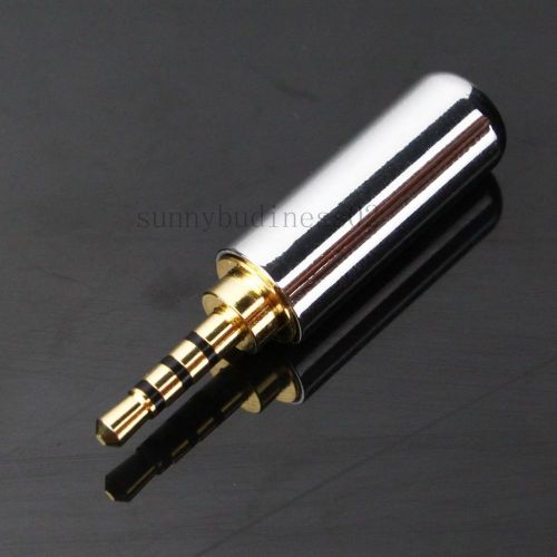 Sale 4 pole 2.5mm male repair headphone jack plug metal audio soldering sliver for sale