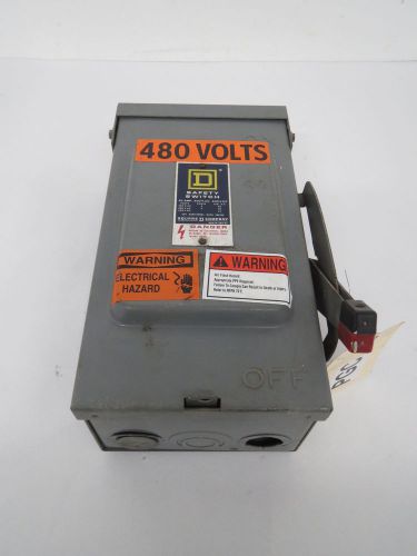 Square d safety 30a amp 600v-ac 3p non-fusible disconnect switch b428522 for sale