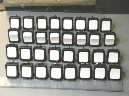 AVIATION GRADE ROCKER SWITCHES, LOT OF 32pcs US MADE BY &#034;ITT&#034;, DPDT &amp; DPST,