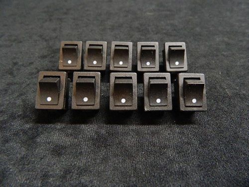 10 PACK MINI ON OFF ROCKER SWITCH 12 V 10 AMP 2 PIN TOGGLE EC-1210 1/2 3/4 HOLE