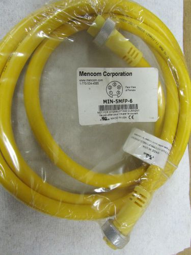 MENCOM MIN-5MFP-6 DOUBLE-ENDED MINI CORDSET 5 PIN STRAIGHT, NEW*