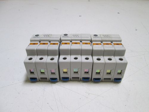 LOT OF 3 ALLEN BRADLEY FUSE HOLDER 1492-FB3C30-L SER. A (ORANGE) *USED*