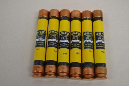 Lot 6 new bussmann assorted lps-rk-3sp lps-rk-5sp low-peak fuse d354298 for sale