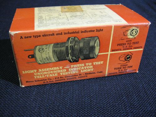 Nos vintage lot of 6 marco press to test aircraft light assembly original box for sale