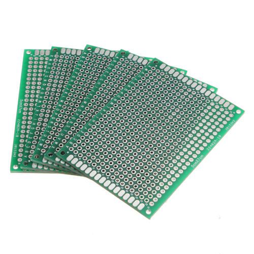 5Pcs Double Side 5x7cm Printed Circuit PCB Vero Prototyping Track Strip Board UK