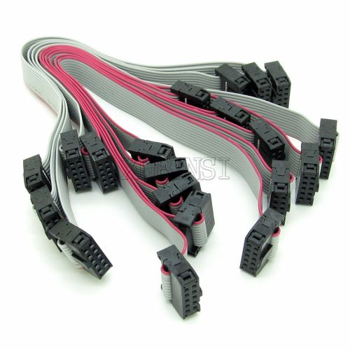 10 pcs Double Header ISP 10P 20cm Download Cable FC10P Connector