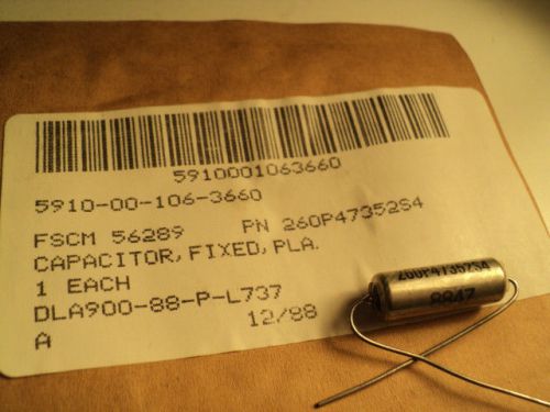 260P47352S4 SPRAGUE 0.047UF 200V MIL SPEC TANTALUM CAPACITOR - YOU GET 5 PIECES