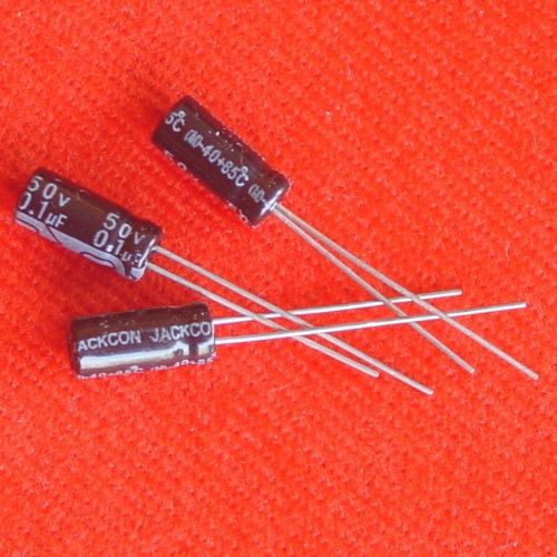 -- 10x 0.1uF 50V Jackcon Electrolytic Capacitor HKe