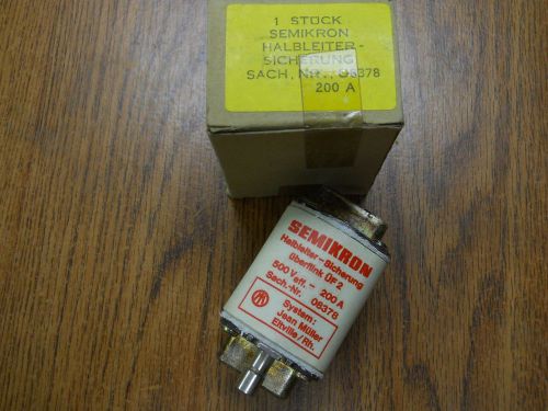 SEMIKRON  08378 Semiconductor fuse 500V 200A NOS NIB