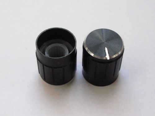 50pcs Aluminum Knobs VOLUME TONE CONTROL KNOB 17mmX15mm Black