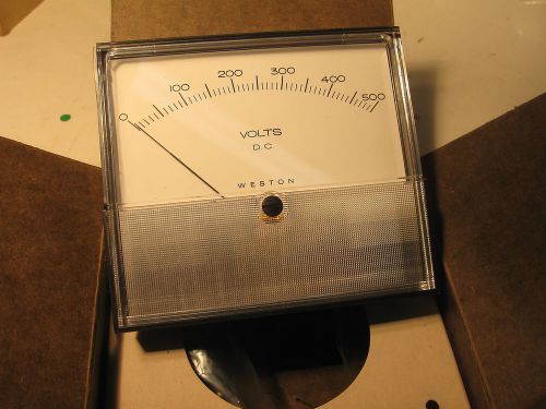 Weston Panel Meter (Pioneer) 2041 0-500 DCV 4&#034; x 4.5&#034;