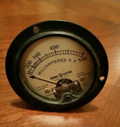 Vintage General Electric RF MilliAmperes Meter Type DW-52