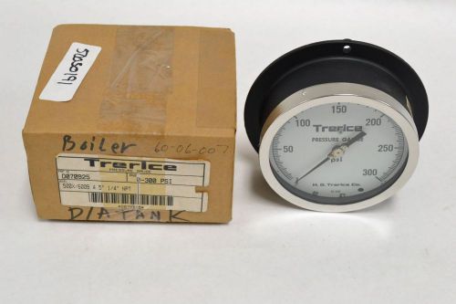 New trerice 500x/600b 0-300psi 4-1/2 in 1/4 in npt gauge b270870 for sale