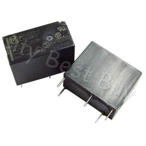 5 x JQ1-12V-F DC12V Power Relay 5 Pins 5A AC250V AJQ1341F 10902Q