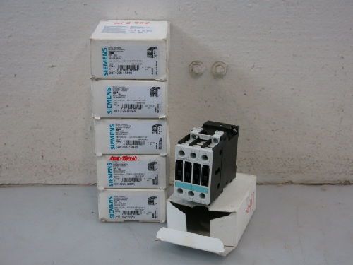 6 SIEMENS 3RT1025-1BB40 SIRIUS CONTACTORS, 15 HP, 40 AMP