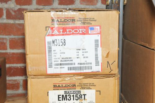 Baldor Electric Motor M3158  3HP  208-230/460V 3P  3450RPM   NEW!