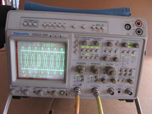 Tektronix 2465a dm oscilloscope 350mhz 4 chan, calibrated for sale