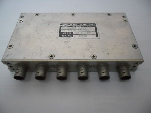 AEL/ ELISRA RF Power Divider Splitter 20-90 MHz MW12071 6 Ports BNC SMA