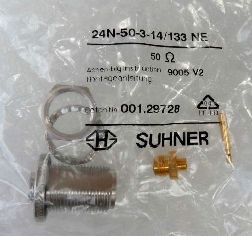 NEW SUHNER 24_N-50-3-14/133_NE 22542300 STRAIGHT BULKHEAD CABLE FEEDTHROUGH N