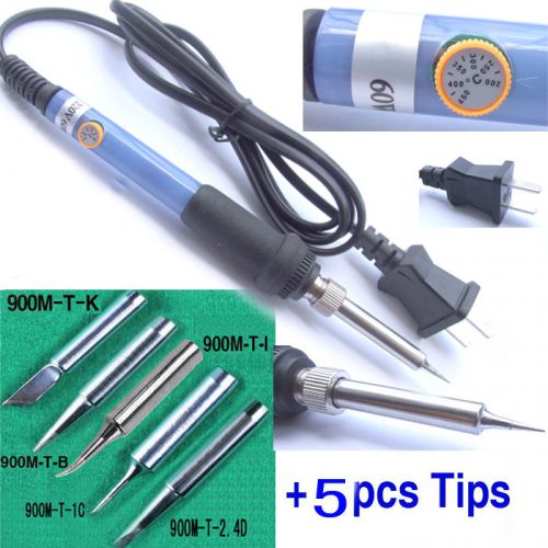 200-450 °C 110V 60W Soldering Iron + 5PC Soldering TIPS