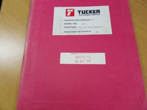 Spencer-Kennedy Lab 503 Pulse Generator Instruction Manual w/ Schematics 44356