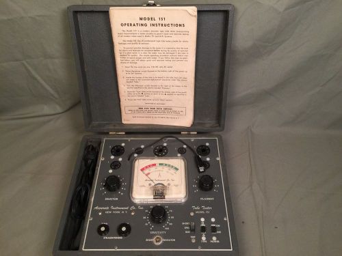 ACCURATE 151 TUBE TESTER &amp; ORIGINAL MANUAL WORKS