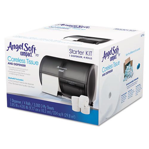 Compact tissue dispenser and angel soft tissue start kit for sale