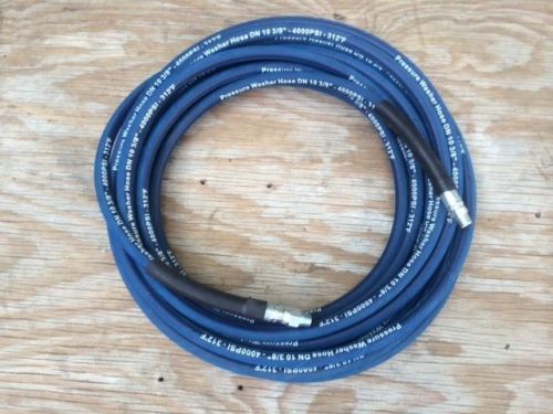 50ft 3/8&#034; 4000PSI Blue Non-Marking Pressure Washer Hose