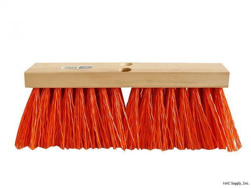 NEW - 16&#034; ORANGE STREET BROOM - HEAD ONLY - SEALCOATING