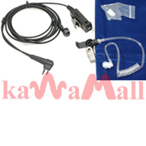 SURVEILLANCE MIC 2 WIRE COILED EAR W/PTT MOTOROLA CP200 CP150 GP300 P1225 PR400