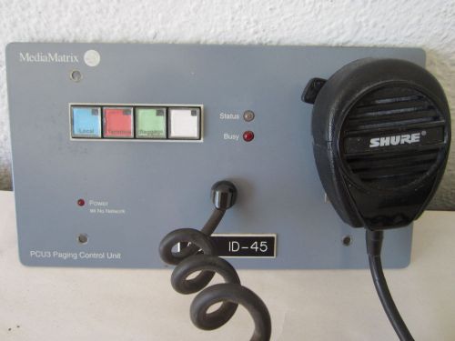 MediaMatrix PCU3 Paging Control Unit with Microphone