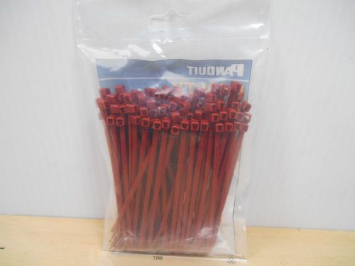 BAG OF 100 PANDUIT PLT1M-C702Y CABLE TIE 4&#034;L MINIATURE, HALAR MAROON - NEW