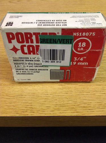 Porter Cable galvanized 1/4&#034; narrow crown staples