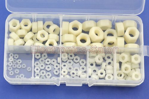 Nylon hex nut assortment kit, for m2 m2.5 m3 m4 m5 m6 m8 screw/bilt. sku93121b for sale